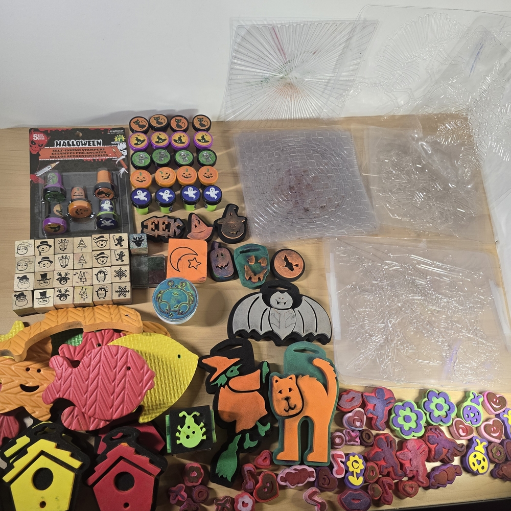 Themed Stamps And Rubbing Plates Bundle
